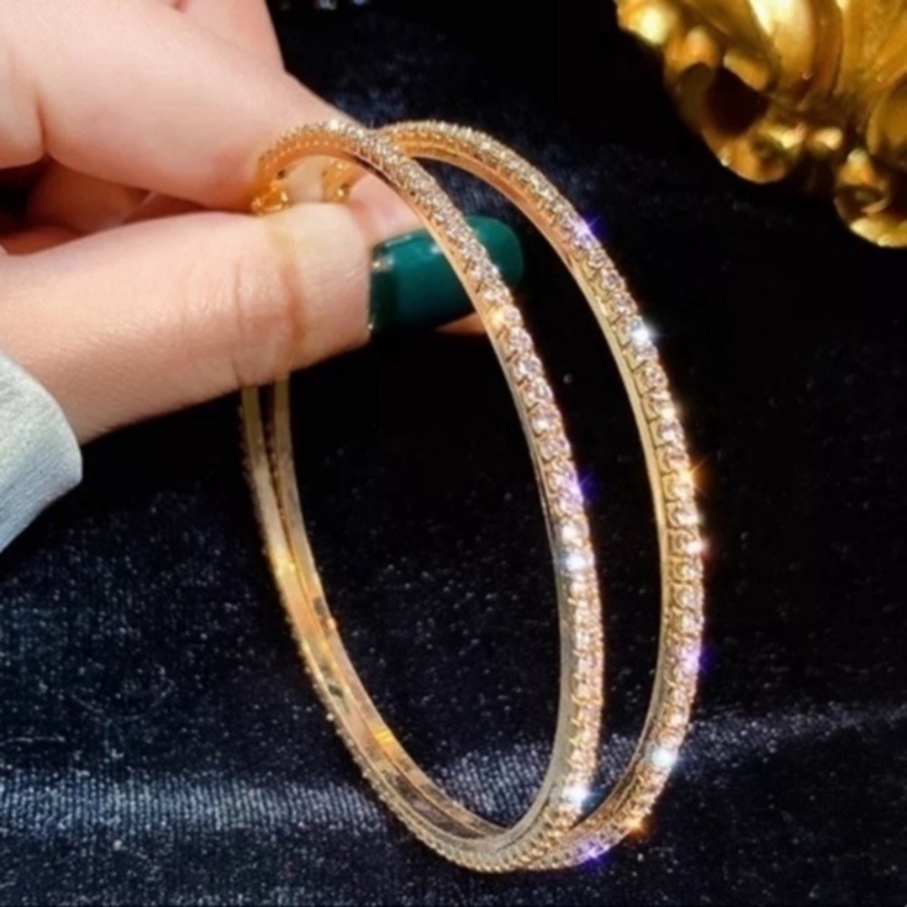 5 for $25  Elegant 14k Gold Plated Hoop Earrings